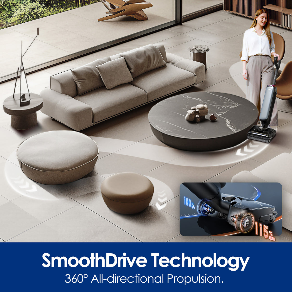 Tineco FLOOLR ONE S9 Artist Steam Pro Wet Dry Vacuum Cleaner